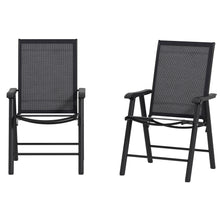 Ensemble de 2 chaises pliantes extérieures en acier