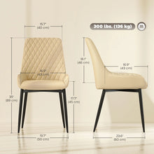 Ensemble de 4 chaises de salle à manger modernes en similicuir