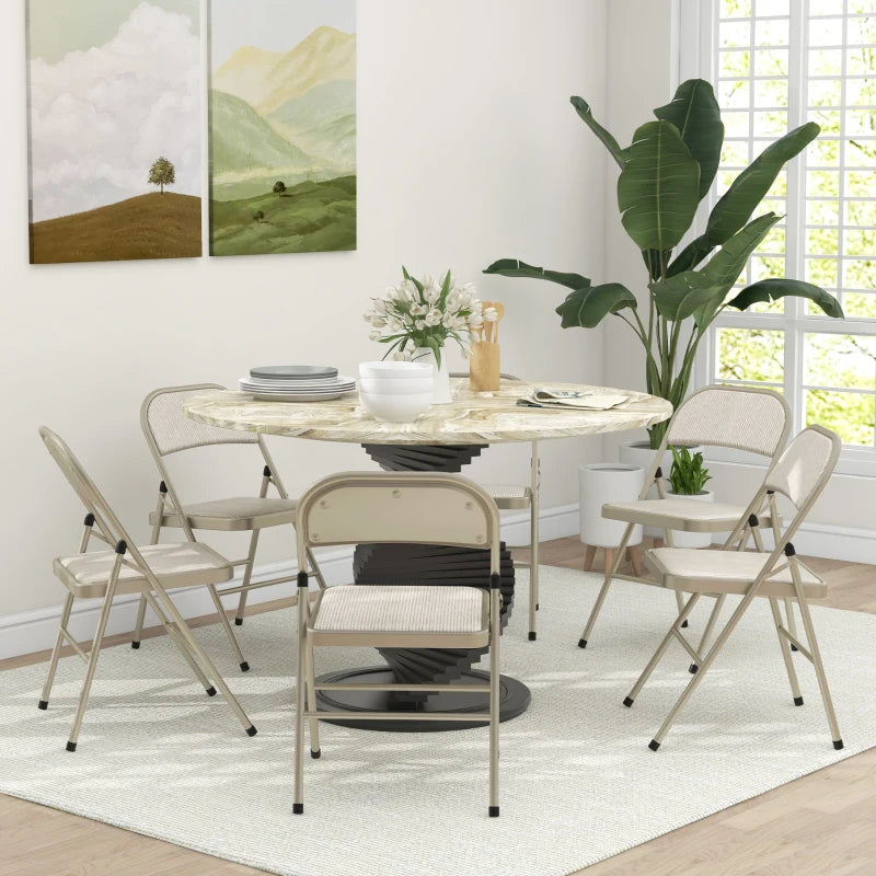 Ensemble de 6 chaises pliantes en métal