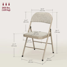 Ensemble de 6 chaises pliantes en métal