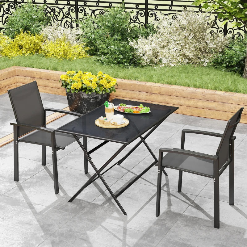 Ensemble de 2 chaises de jardin