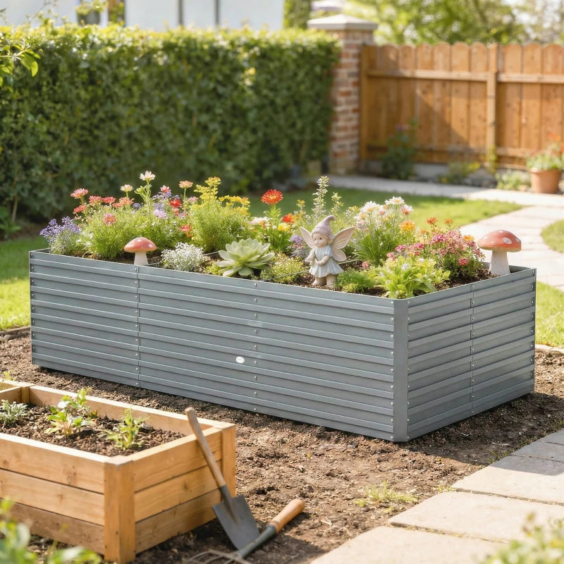 Jardinière en acier galvanisé