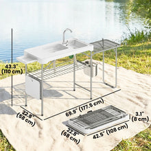 Évier de camping portable