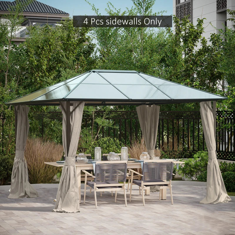 Ensemble de 4 rideaux d’intimité pour gazebo 10 x 12 pi – Panneaux seulement