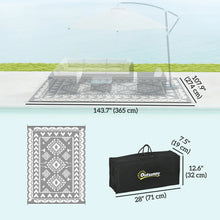 Tapis extérieur réversible grand format – Idéal pour VR, camping, terrasse et plage