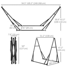 Support 2-en-1 pliable pour hamac et chaise suspendue