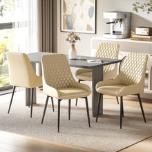 Ensemble de 4 chaises de salle à manger modernes en similicuir