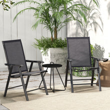Ensemble de 2 chaises pliantes extérieures en acier