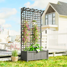 Jardinière surélevée avec treillis et toit en bois