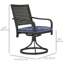 Ensemble de 2 chaises pivotantes et berçantes pour patio