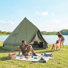 Tente tipi 4 à 6 personnes avec ouverture pour poêle