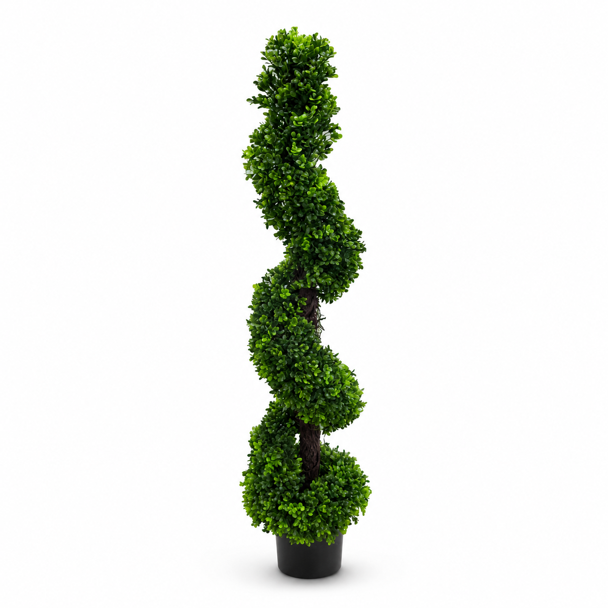 Buis spiralé artificiel en pot 4 pi