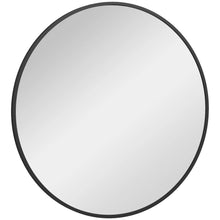 Miroir mural rond 36 po avec cadre noir