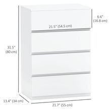 Commode compacte à 4 tiroirs au style moderne