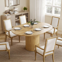 Table à manger extensible ronde à ovale pour 6 à 8 personnes