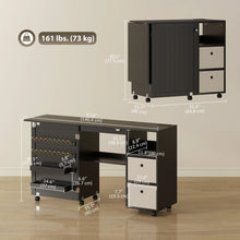 Table de couture pliante avec rangement et station de recharge
