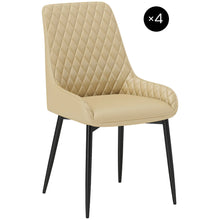 Ensemble de 4 chaises de salle à manger modernes en similicuir