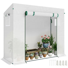 Serre de jardin compacte avec porte et fenêtres en maille